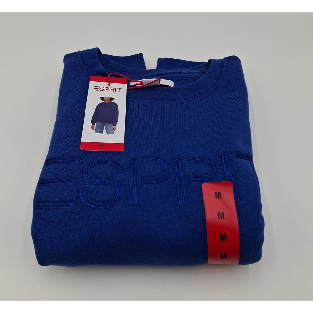 Esprit Women's Long Sleeve Crewneck Sweatshirt, Blue, Size: Medium, New